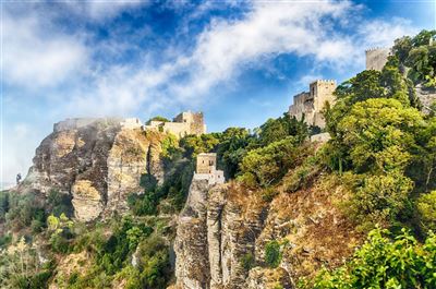 Italien Sizilien Erice Schloss von Venus